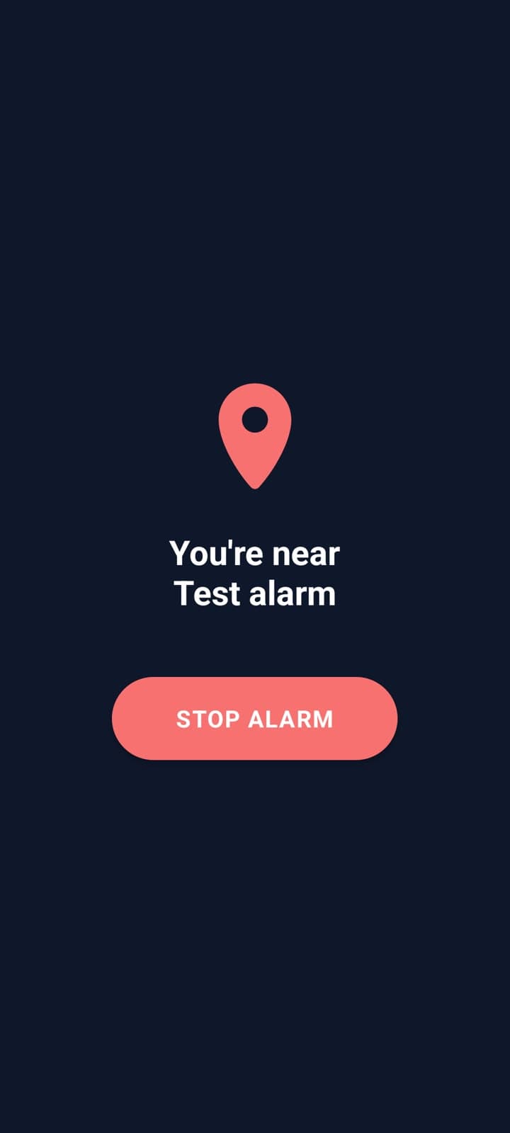 LocReminder location alarm triggered on lock screen